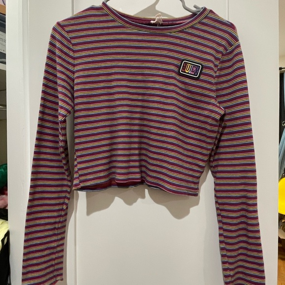 SOLD🚨 Couture Striped Crop Top (M) - Picture 3 of 7